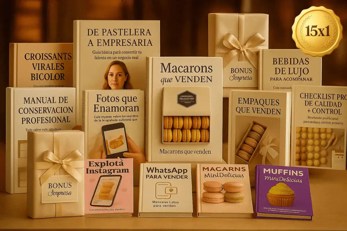 📦 Combo Pastelero 17x1: 3 E-books + 14 Bonos Exclusivos 🎁